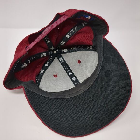 New Era 9Fifty LA Los Angeles Dodgers Snapback Hat Red OSFA MLB Embroidered Logo - Picture 7 of 10